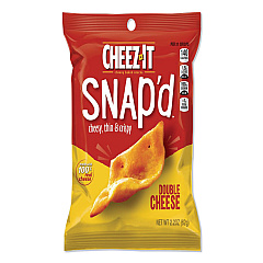 Sunshine Cheez-it Snap'd Crackers, Double Cheese, 2.2 oz Pouch, 6/Pack (11422)
