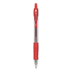 Pilot G2 Premium Gel Pen, Retractable, Extra-Fine 0.5 mm, Red Ink, Smoke Barrel, Dozen (31004)