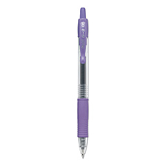 Pilot G2 Premium Gel Pen, Retractable, Extra-Fine 0.5 mm, Purple Ink, Smoke Barrel, Dozen (31006)