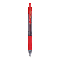 Pilot G2 Premium Gel Pen, Retractable, Bold 1 mm, Red Ink, Smoke Barrel, Dozen (31258)