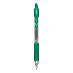 Pilot G2 Premium Gel Pen, Retractable, Extra-Fine 0.5 mm, Green Ink, Smoke Barrel, Dozen (31005)