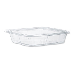 Dart ClearPac SafeSeal Tamper-Resistant, Tamper-Evident Containers, Flat Lid, 35 oz, 7.9 x 8.8 x 1.8, Clear, 100/Bag, 2 Bags/CT (CH35DEF)