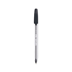 Paper Mate InkJoy 50ST Ballpoint Pen, Stick, Medium 1 mm, Black Ink, Clear Barrel, Dozen (2013154)