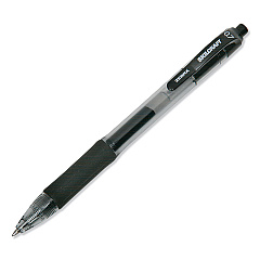 AbilityOne 7520016473133 SKILCRAFT Gel Pen, Retractable, Medium 0.7 mm, Black Ink, Clear/Black Barrel, Dozen