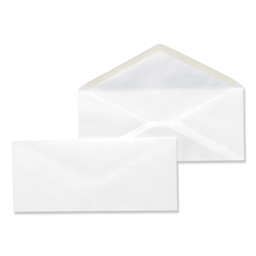 Universal Business Envelope, #10, Monarch Flap, Gummed Closure, 4.13 x 9.5, White, 500/Box (UNV35210)