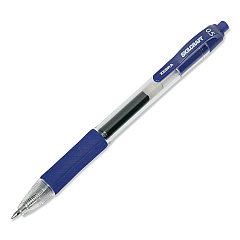 AbilityOne 7520016473134 SKILCRAFT Gel Pen, Retractable, Fine 0.5 mm, Blue Ink, Clear/Blue Barrel, Dozen