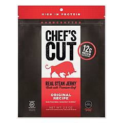 Chef's Cut Real Steak Jerky, Original Recipe, 2.5 oz Bag (CCR00500)