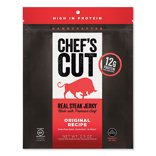 Chef's Cut Real Steak Jerky, Original Recipe, 2.5 oz Bag (CCR00500)