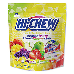 Hi-Chew Fruit Chews, Original Stand Up Pouch, 12.7 oz, 6/Carton (00837)