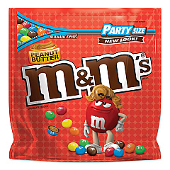 M & M's Chocolate Candies, Peanut Butter, 38 oz Resealable Bag (55085)