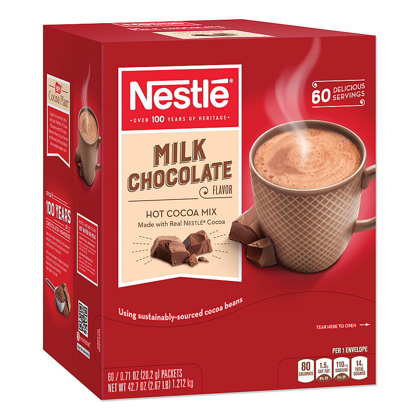 Nestl Hot Cocoa Mix, Milk Chocolate, 0.71 oz Packet, 60 Packets/Box (26791)