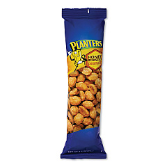 Planters Honey Roasted Peanuts, 2.5 oz Tube, 15/Box (01652)