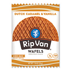 Rip Van Wafels - Single Serve, Dutch Caramel and Vanilla, 1.16 oz Pack, 12/Box (RVW00334)