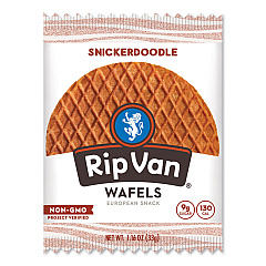 Rip Van Wafels - Single Serve, Snickerdoodle, 1.16 oz Pack, 12/Box (RVW00377)