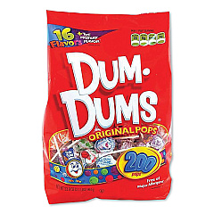 Spangler Dum-Dum-Pops, Assorted, Individually Wrapped, 33.9 oz, 200/Pack (SPN71)