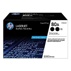 HP 80A Black Dual Toner Cartridge (CF280AD1)