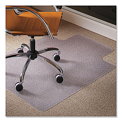 ES Robbins Natural Origins Chair Mat with Lip For Carpet, 45 x 53, Clear (141042)