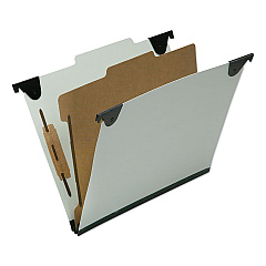 AbilityOne 7530016816253 SKILCRAFT Classification Folder, 1 Divider, Letter Size, Light Green, 10/Box