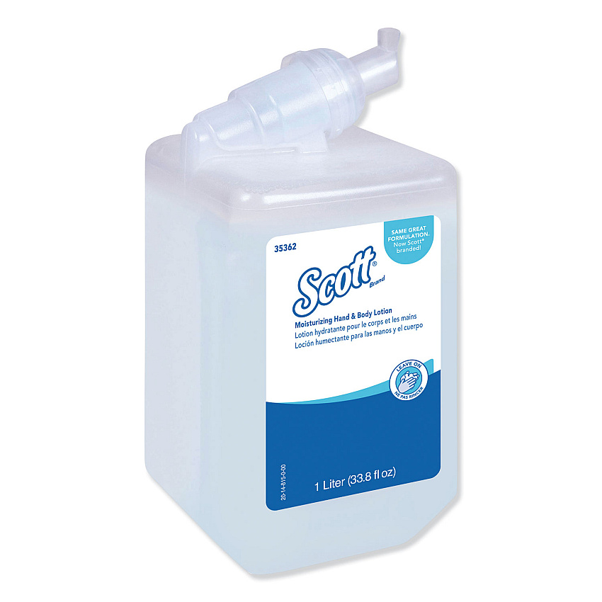 Scott Control Moisturizing Hand and Body Lotion, 1 L Bottle. Fresh Scent (35362)