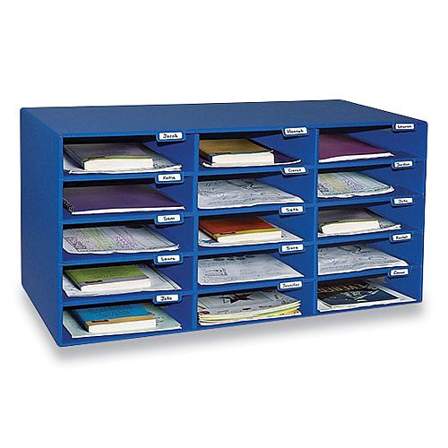 Pacon Classroom Keepers Corrugated Mailbox, 31.5 x 12.88 x 16.38, Blue (001308)