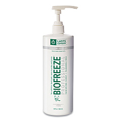 BIOFREEZE Fast Acting Menthol Pain Relief Topical Analgesic, Colorless Gel, 32 oz Pump Bottle (13431)