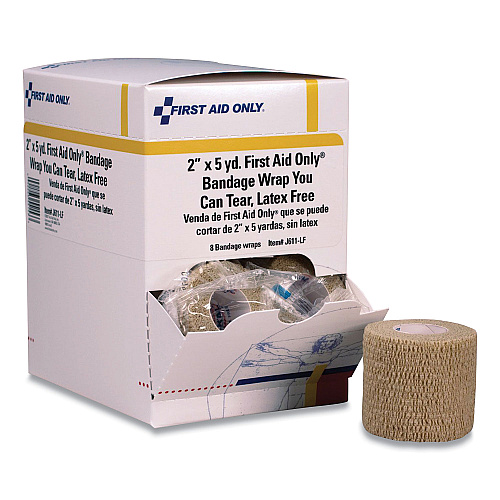 First Aid Only Bandage Wrap You Can Tear, 2" x 15 ft, 8/Box (5910)