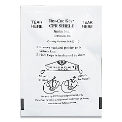 First Aid Only CPR Face Shield with Elastic Ear Bands, Fits Adults and Children (730009)