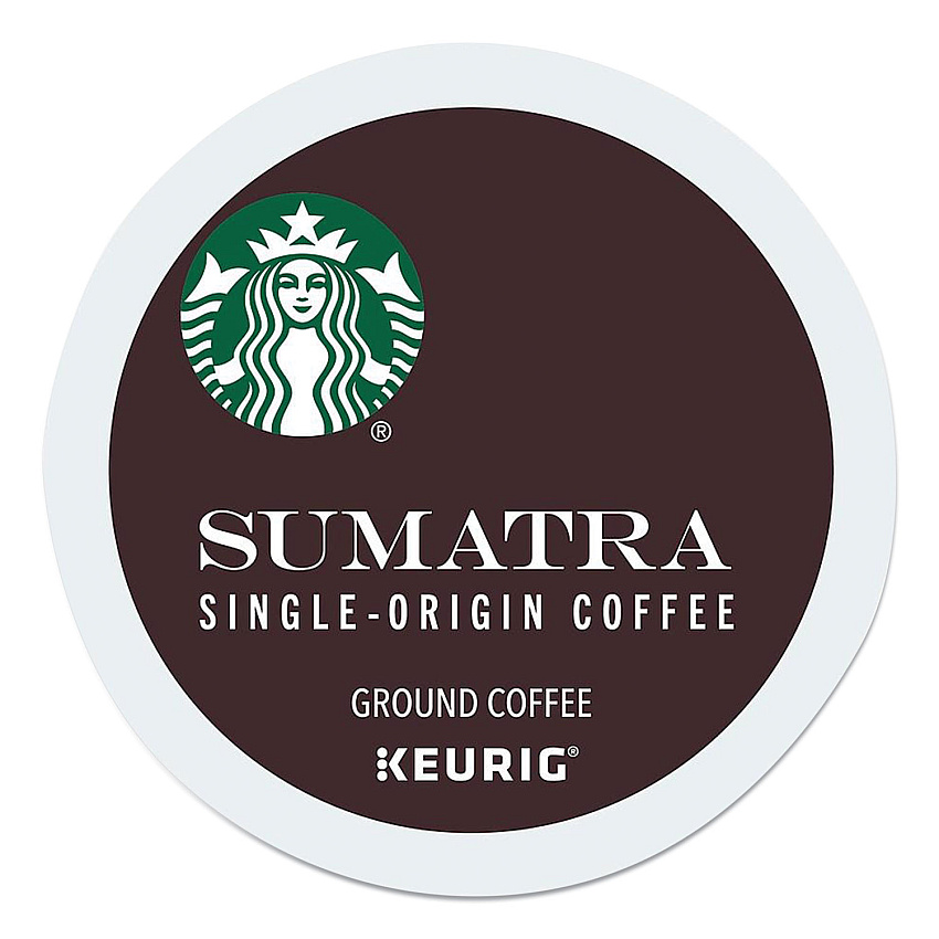 Starbucks Sumatra Coffee K-Cups, Sumatran, 0.4 oz K-Cup, 96/Box (12565254CT)