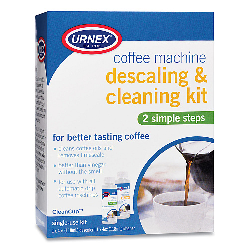 Urnex Coffee Machine Descaling and Cleaning Kit, 4 oz Descaler and 4 oz Cleaner (70560)