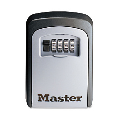Master Lock Locking Combination 5 Key Steel Box, 3 1/4w x 1 1/2d x 4 5/8h, Black/Silver (5401D)