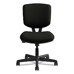 HON Volt Series Leather Task Chair with Synchro-Tilt, Supports Up to 250 lb, 18" to 22.25" Seat Height, Black (5703SB11T)