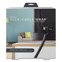 UT Wire Flexi Cable Wrap, 0.5" to 1" x 12 ft, Black (UTWFCW12BK)