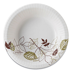 Dixie Pathways Heavyweight Paper Bowls, 12 oz, Green/Burgundy, 1,000/Carton (SX12PATH)