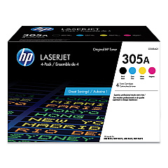 HP 305A Black/Cyan/Magenta/Yellow Toner Cartridge (CE305AQ1)