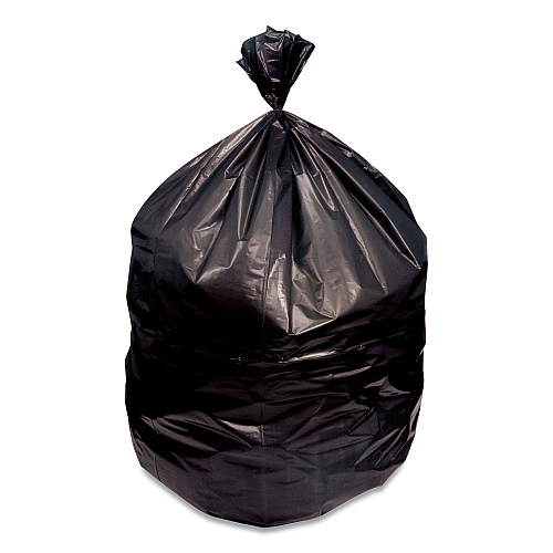 Heritage Eco Blend Max Can Liners, 30 gal, 1 mil, 24" x 27", Black, 25 Bags/Roll, 20 Rolls/Carton (L4827YKER1)