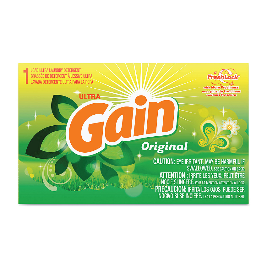 Gain Powder Laundry Detergent, Original Scent, 1.8 oz Box, 156 Boxes/Carton (49338)