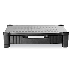 Compatible Mind Reader Monitor Stand Riser with Drawer, 17" x 13" x 3.75", Black, Supports 22 lbs (DRPLMONSTBLK)
