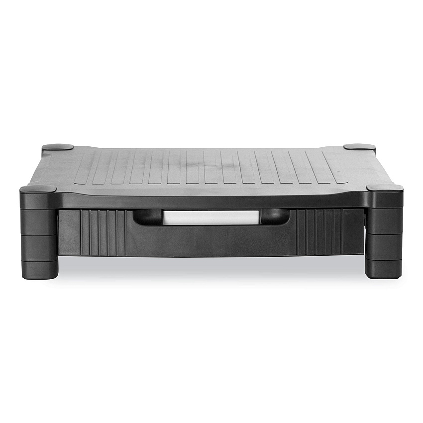 Compatible Mind Reader Monitor Stand Riser with Drawer, 17" x 13" x 3.75", Black, Supports 22 lbs (DRPLMONSTBLK)