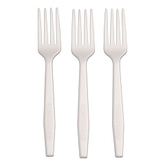 Cpla Cutlery, Fork, White, Unwrapped, 1,000/carton