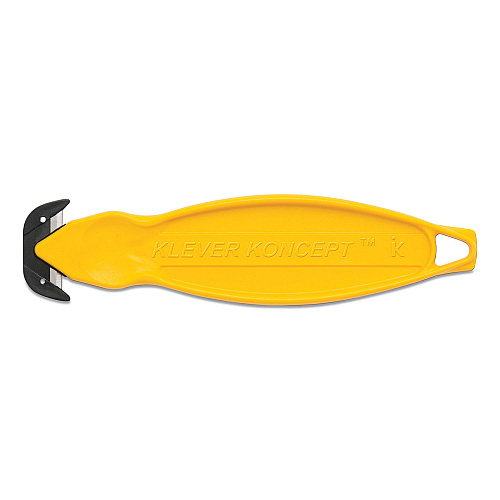 Klever Koncept Safety Cutter, 5.75" Plastic Handle, Yellow, 10/Pack (KCJ2Y)