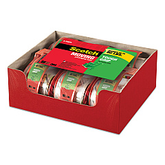 Scotch Tough Grip Moving Packaging Tape with Dispenser, 3" Core, 1.88" x 22.2 yds, Clear, 6/Pack (1506)