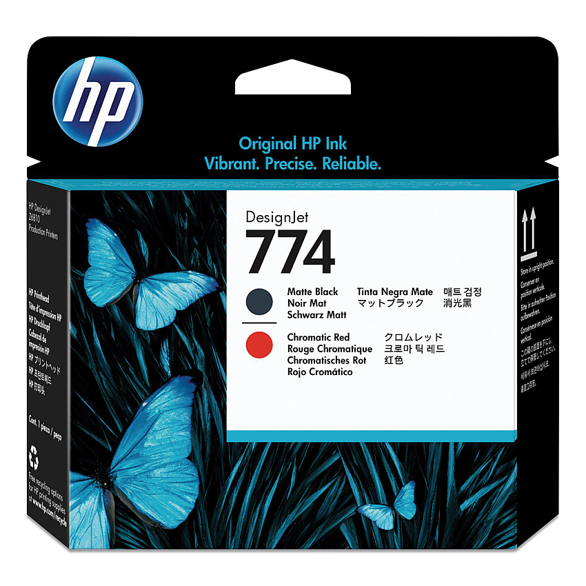 HP P2V97A Matte Black and Chromatic Red Printhead
