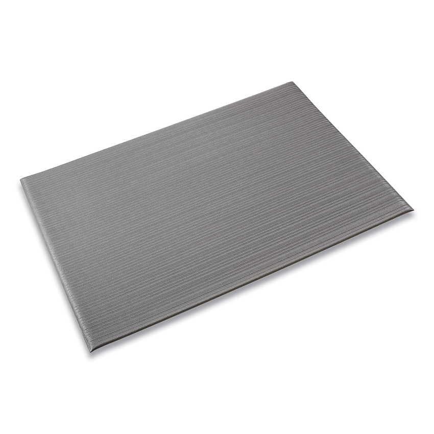 Crown Ribbed Vinyl Anti-Fatigue Mat, 24 x 36, Gray (FL2436GY)