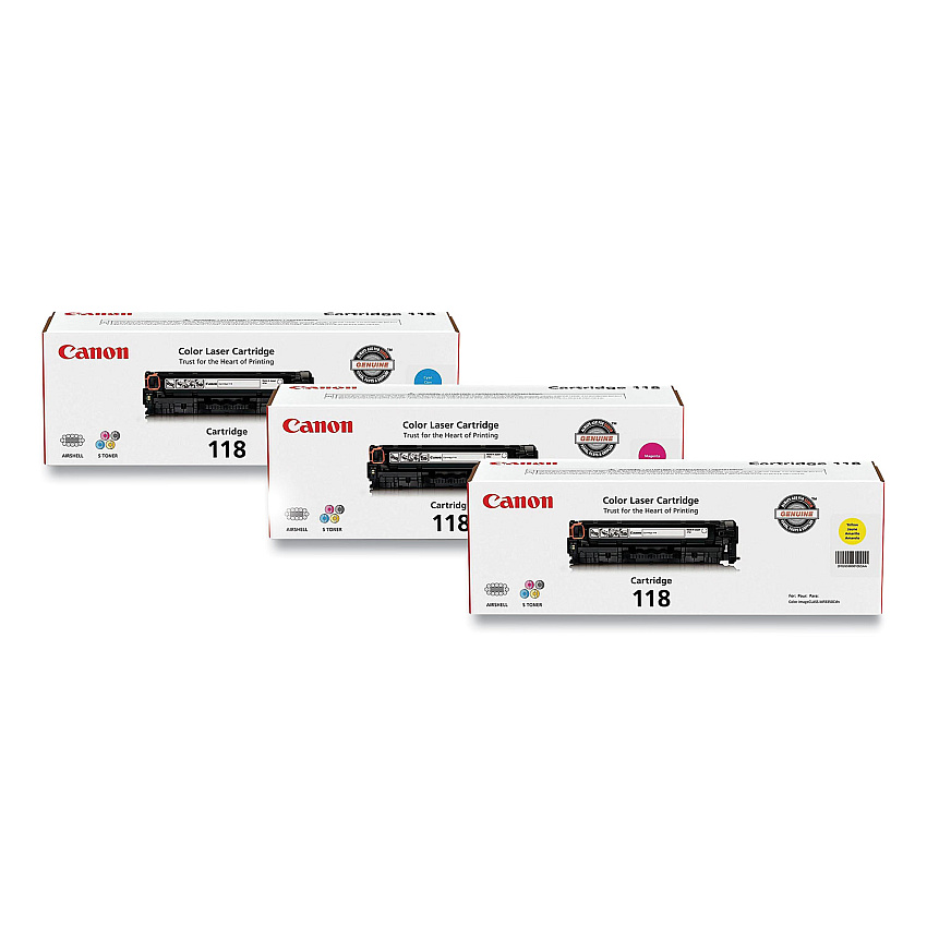 Canon 1385482 (118) Toner, 2,900 Page-Yield, Cyan/Magenta/Yellow (2660B015AA)