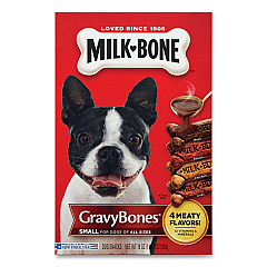 Milk-Bone Small Sized GravyBones Dog Biscuits, Bacon; Beef; Chicken; Liver, 19 oz (94203)