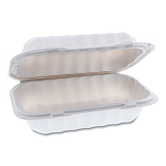 Pactiv Evergreen EarthChoice SmartLock Microwavable MFPP Hinged Lid Container, 9 x 6 x 3, White, 270/Carton (YCN80961)