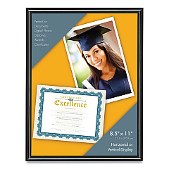 Victory Light U-Channel Document Frame, 8.5 x 11, Black (VS4503B811B)