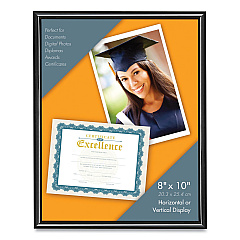 Victory Light U-Channel Document Frame, 8 x 10, Black (VS4503B810B)