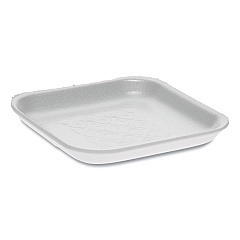 Pactiv Evergreen Supermarket Tray, #1S, 5.1 x 5.1 x 0.65, White, 1,000/Carton (0TF101S00000)