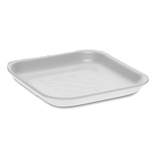 Pactiv Evergreen Supermarket Tray, #1S, 5.1 x 5.1 x 0.65, White, 1,000/Carton (0TF101S00000)